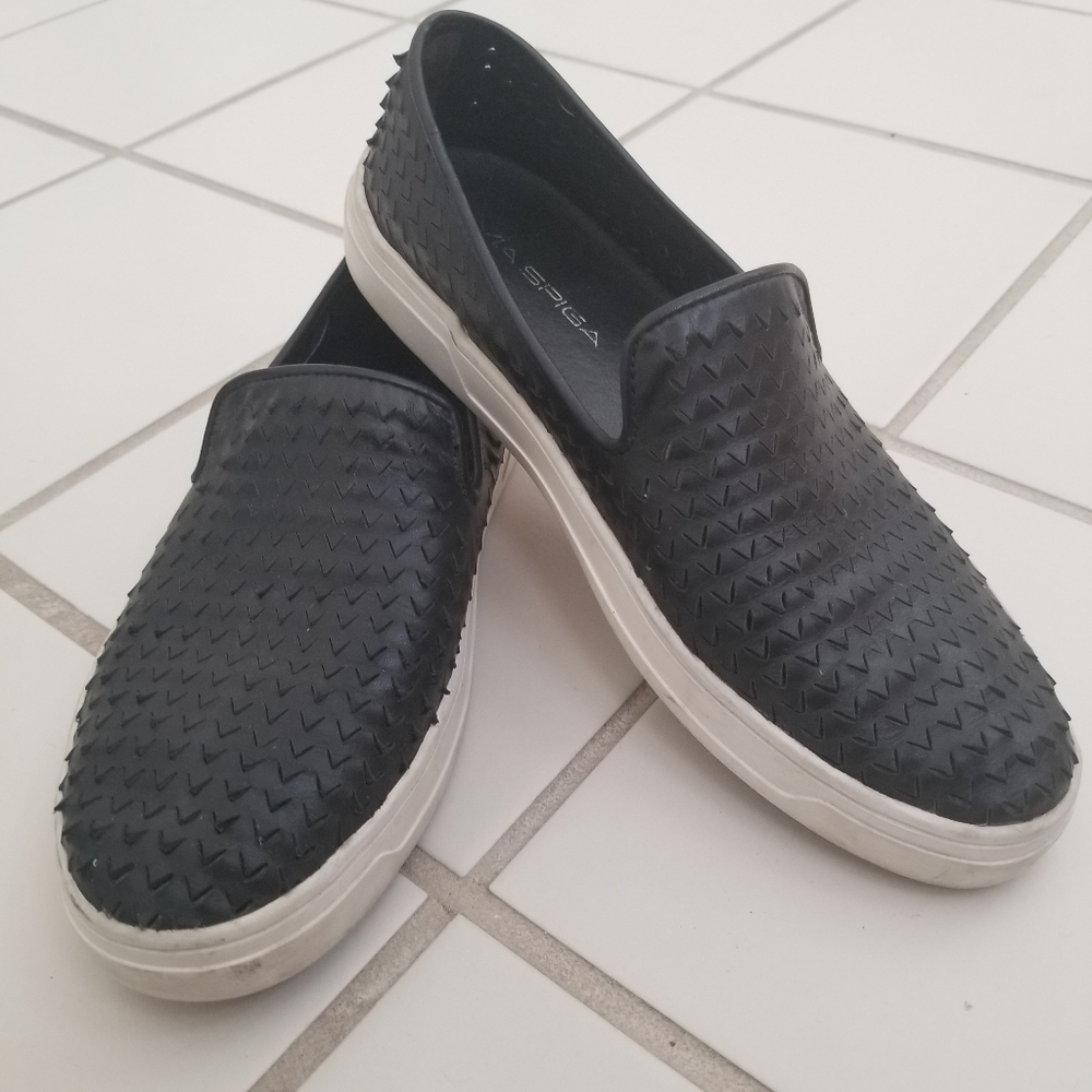 Via spiga leather slip-on sneakers 6.5